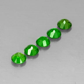 Gemas de diopsido de cromo verde natural de  ct, corte redondo, VVS-VS