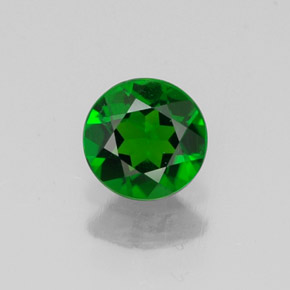 diópsido de cromo Verde natural de 0.43 ct, Corte Redondo, VVS-VS