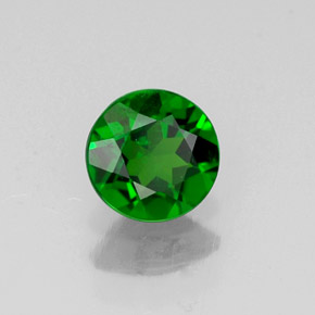 diópsido de cromo Verde natural de 0.43 ct, Corte Redondo, VVS-VS