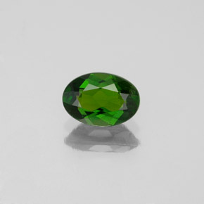 Diopsido de cromo verde natural de 0,75 ct, corte óvalo, VS