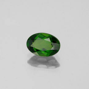 Diopsido de cromo verde natural de 0,75 ct, corte óvalo, VS