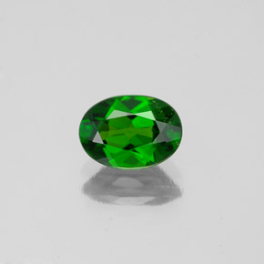 Diopsido de cromo verde natural de 0,86 ct, corte óvalo, VS-SI