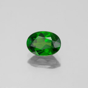 Diopsido de cromo verde natural de 0,86 ct, corte óvalo, VS-SI