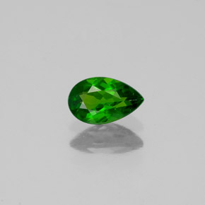 Diopsido de cromo verde natural de 0,41 ct, en forma de pera, VS