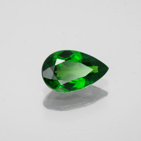 diópsido de cromo Verde natural de 0.71 ct, En forma de pera, VS