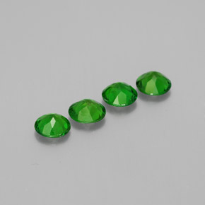 Gemas de diopsido de cromo verde natural de  ct, corte redondo, VS