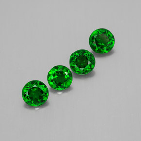 Gemas de diopsido de cromo verde natural de  ct, corte redondo, VVS-VS