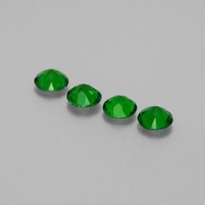 Gemas de diopsido de cromo verde natural de  ct, corte redondo, VVS-VS