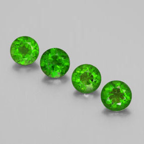 Gemas de diopsido de cromo verde natural de  ct, corte redondo, VS-SI