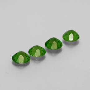Gemas de diopsido de cromo verde natural de  ct, corte redondo, VS-SI