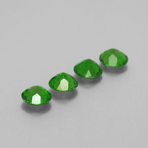 Gemas de diopsido de cromo verde natural de  ct, corte redondo, VS