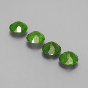Gemas de diopsido de cromo verde natural de  ct, corte redondo, VS