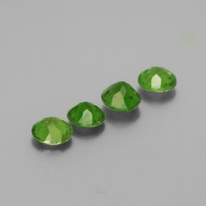 Gemas de diopsido de cromo verde natural de  ct, corte redondo, VS