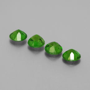 Gemas de diopsido de cromo verde natural de  ct, corte redondo, VS