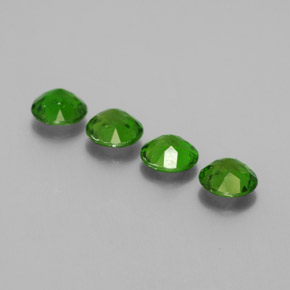 Gemas de diopsido de cromo verde natural de  ct, corte redondo, VS