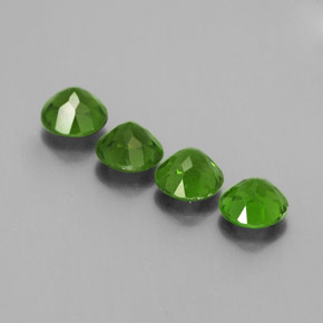 Gemas de diopsido de cromo verde natural de  ct, corte redondo, VVS-VS