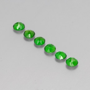 Gemas de diopsido de cromo verde natural de  ct, corte redondo, VS