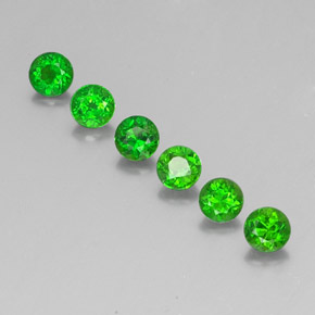 Gemas de diopsido de cromo verde natural de  ct, corte redondo, VS-SI