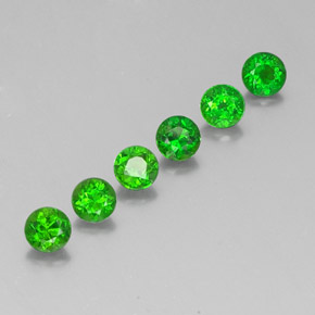 Gemas de diopsido de cromo verde natural de  ct, corte redondo, VS-SI