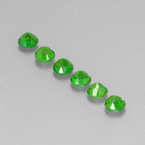 Gemas de diopsido de cromo verde natural de  ct, corte redondo, VS-SI