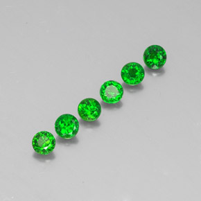 Gemas de diopsido de cromo verde natural de  ct, corte redondo, VS