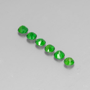 Gemas de diopsido de cromo verde natural de  ct, corte redondo, VS