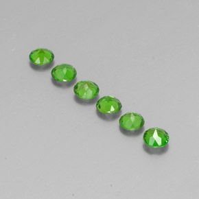 Gemas de diopsido de cromo verde natural de  ct, corte redondo, VS