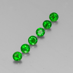 Gemas de diopsido de cromo verde natural de  ct, corte redondo, VS-SI