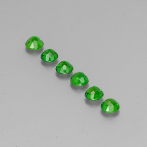 Gemas de diopsido de cromo verde natural de  ct, corte redondo, VS-SI