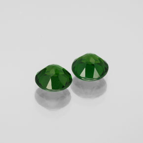 Gemas de diopsido de cromo verde natural de  ct, corte redondo, VS