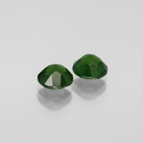 Gemas de diopsido de cromo verde natural de  ct, corte redondo, VS
