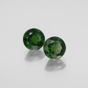 Gemas de diopsido de cromo verde natural de  ct, corte redondo, VVS-VS