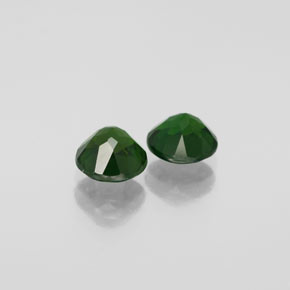 Gemas de diopsido de cromo verde natural de  ct, corte redondo, VVS-VS