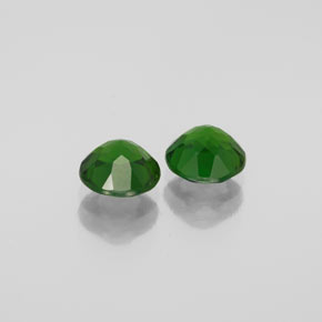 Gemas de diopsido de cromo verde natural de  ct, corte redondo, VS