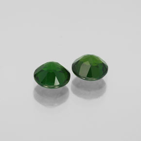 Gemas de diopsido de cromo verde natural de  ct, corte redondo, VVS
