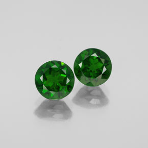 Gemas de diopsido de cromo verde natural de  ct, corte redondo, VVS-VS