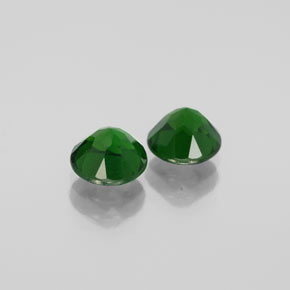 Gemas de diopsido de cromo verde natural de  ct, corte redondo, VVS-VS