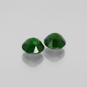 Gemas de diopsido de cromo verde natural de  ct, corte redondo, VS