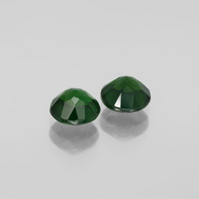 Gemas de diopsido de cromo verde natural de  ct, corte redondo, VS