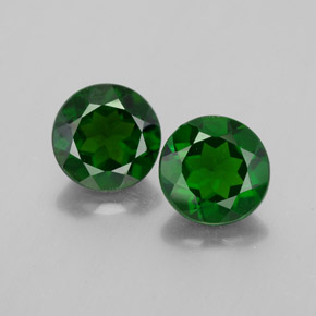 Gemas de diopsido de cromo verde natural de  ct, corte redondo, VVS-VS
