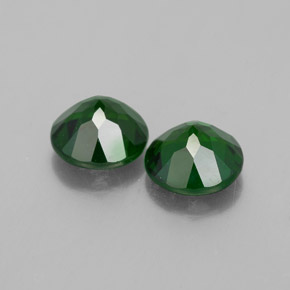 Gemas de diopsido de cromo verde natural de  ct, corte redondo, VVS-VS