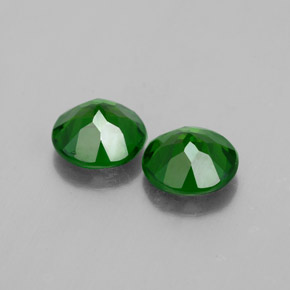 Gemas de diopsido de cromo verde natural de  ct, corte redondo, VS
