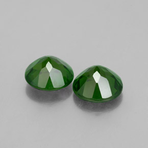 Gemas de diopsido de cromo verde natural de  ct, corte redondo, VS