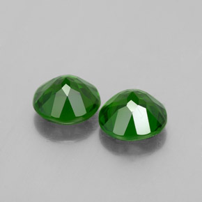 Gemas de diopsido de cromo verde natural de  ct, corte redondo, VS