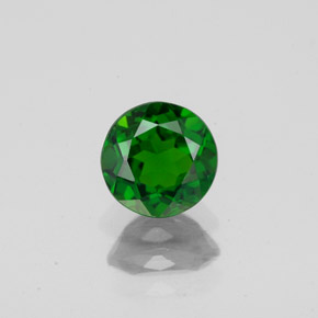 Diopsido de cromo verde natural de 0,85 ct, corte redondo, VS