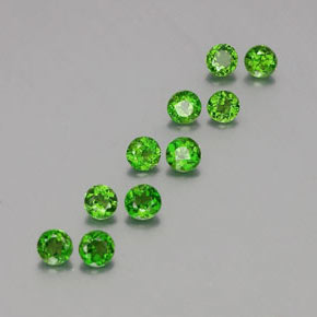 Gemas de diopsido de cromo verde natural de  ct, corte redondo, VS-SI