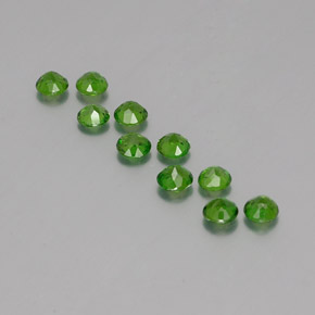 Gemas de diopsido de cromo verde natural de  ct, corte redondo, VS-SI