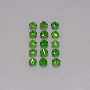 Gemas de diopsido de cromo verde natural de  ct, corte redondo, VS