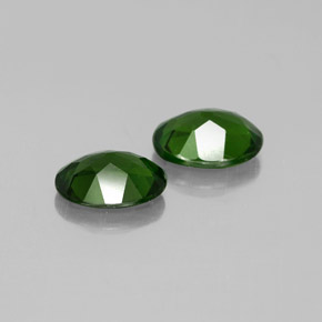 Gemas de diopsido de cromo verde natural de  ct, corte óvalo, VS