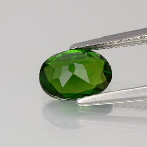 Diopsido de cromo verde natural de 1,15 ct, corte óvalo, VS-SI